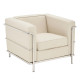 Belmont Single Seater Cubed Leather Faced Reception Chair